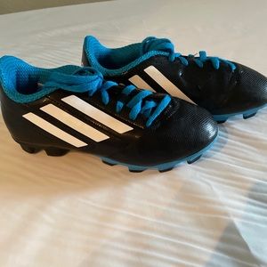 Adidas Youth Boy Black and Blue Outdoor Cleats